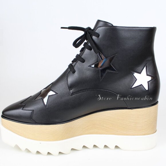 NEW Stella McCartney Elyse Star Platform Oxfords | Vegan Shoes Bold Street Style - Picture 5 of 13